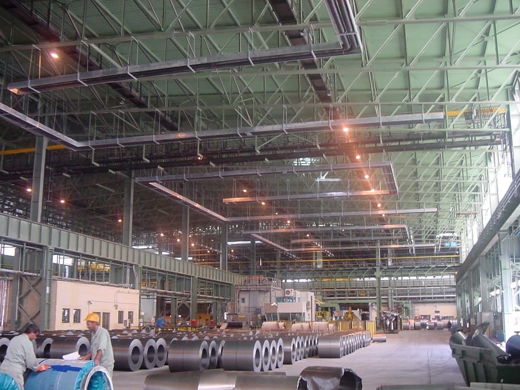 سیستم گرمایش تابشی آساد صنعت - فولاد مبارکه سقفی